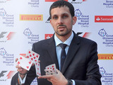 Steve Frayne, aka Magician Dynamo arrives for the F1 party in aid of Great Ormond Street Hospital children's charity