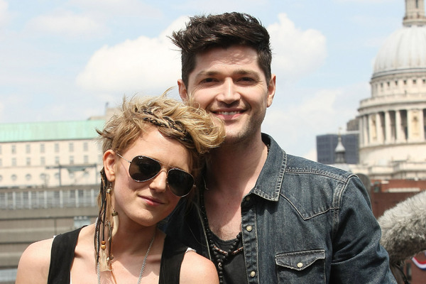 Bo Bruce and Danny O'Donoghue busking on the South Bank
London, England - 30.05.12