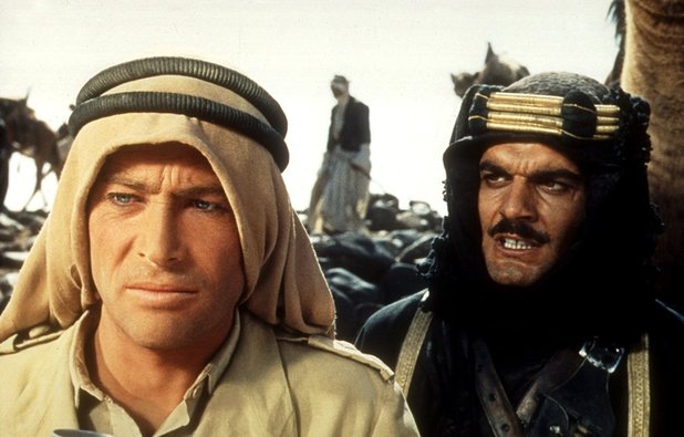 Peter O'Toole (right) and Omar Sharif (left) in the 1962 movie 'Lawrence of Arabia'.
