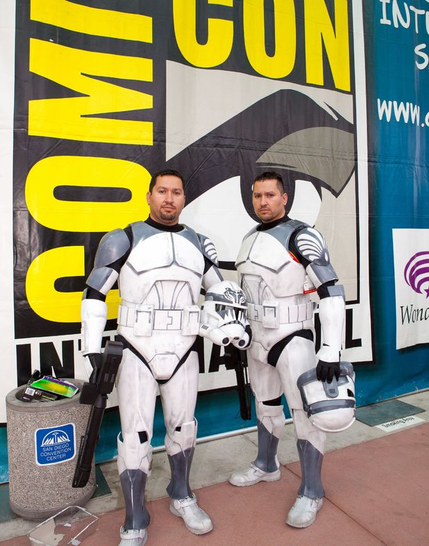 Fans dressed as Clone Troopers