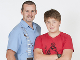 Toadie Rebecchi as Ryan Moloney and Morgan Baker as Callum Jones
