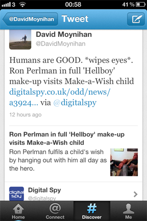 Updated Twitter iOS app screenshot