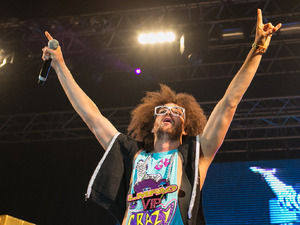 Redfoo of LMFAO performing live on stage during the Optimus Alive Festival in Lisbon