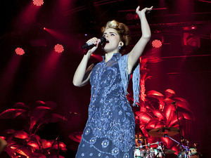 Paloma Faith performing live at the Summer Series at Somerset House in London