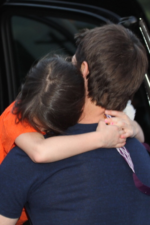 Tom Cruise and daughter Suri leaving the Greenwich Hotel, after spending the day (July 17) together for the first time since his divorce from Katie Holmes.