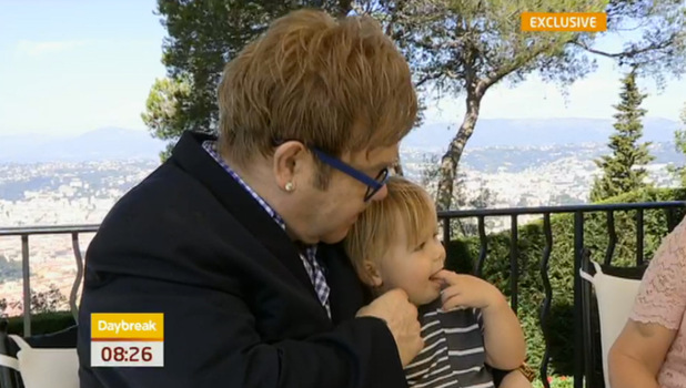 Elton John appars on 'Daybreak'