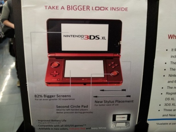 3DS XL accidentally advertised with two Circle Pads by HMV
