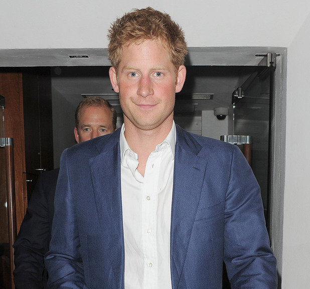 Prince Harry looking cheery as he leaves The Salon nightclub in Mayfair, London in the early hours of the morning