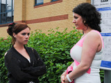 Amy tries to make up with Kerry, while Eric offers her a room to stay in for the night.