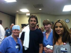 Christian Bale visits Colorado victims