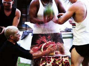 The housemates during the 'Melons of Mass Destruction' task
