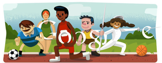 Google's special Doodle logo celebrating the 2012 London Olympics