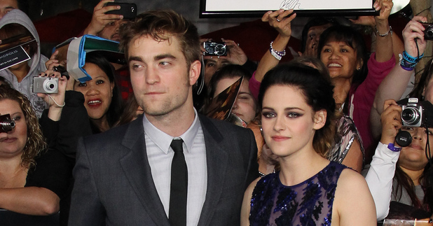 Robert Pattinson and Kristen Stewart at The Twilight Saga: Breaking Dawn - Part 1 World Premiere held at Nokia Theatre L.A. Live , Los Angeles, California - 14.11.11