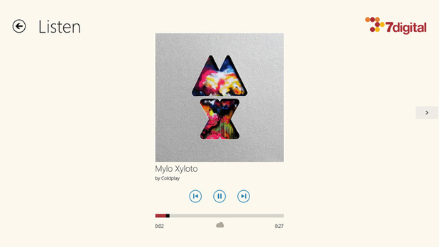 7digital Windows 8 music store