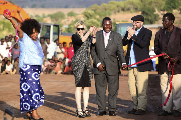 Madonna visits her Malawian school for a groundbreaking ceremony in 2009. The project was cancelled in 2011.