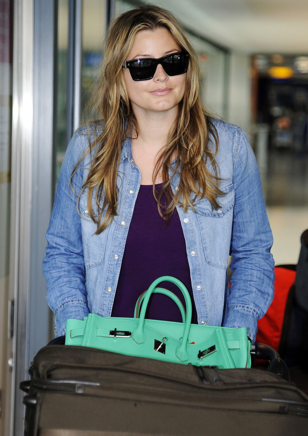 Holly Valance at Heathrow airport.