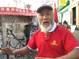 A farmer claims to have spent two years cycling from China to London for games.
