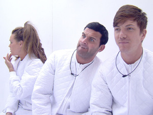 Big Brother 2012 - Day 57: Conor, Luke S and Ashleigh during the 'White Room' task