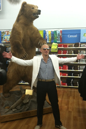 Pitbull poses for a photograph at Walmart in Kodiak, Alaska