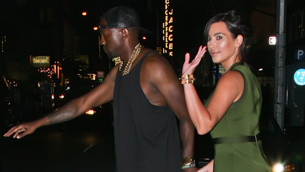 Kanye West and Kim Kardashian
leaving the Al Hirshfeld Theatre together after seeing the Broadway musical 'Fela!' near Times Square, Manhattan.
Fela! is about the Afrobeat legend Fela Anikulapo Kuti and his controversial life as artist, political activist and musician.
New York City, USA 30.07.12
Mandatory Credit: Stefan Jeremiah/WENN.com