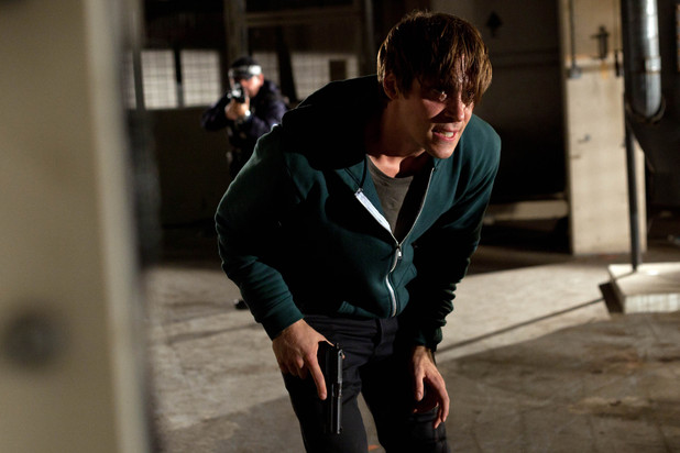 Walker and the policeman in Hollyoaks