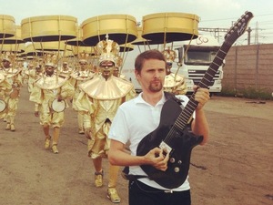 Muse rehearsing for London 2012 closing ceremony.