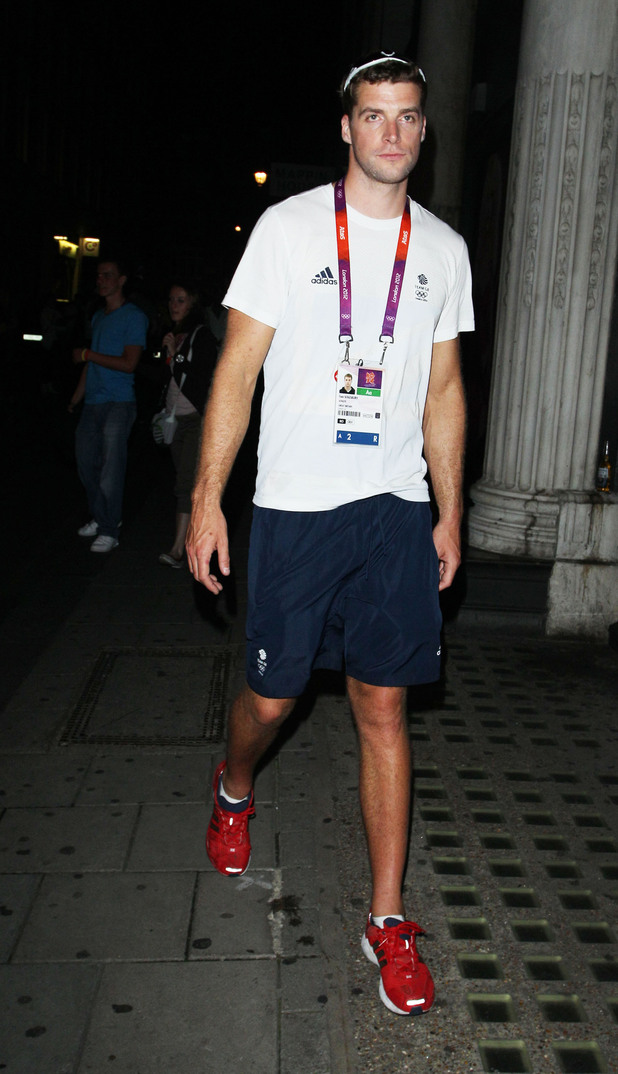 Team GB rower Tom Solesburyoutside Chinawhite Nightclub 