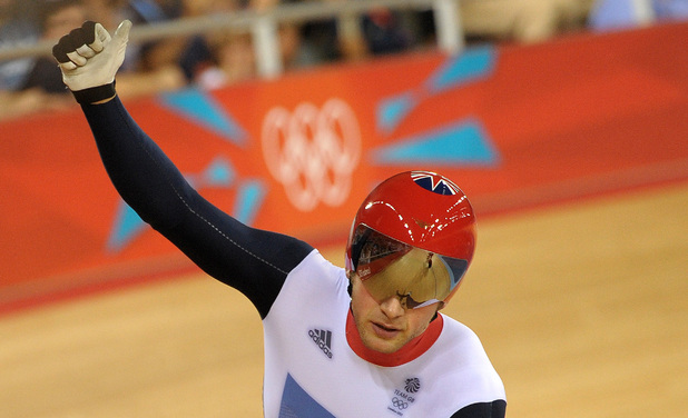 Jason Kenny after the sprint 1/4 final against Malaysia's Azizulhasni Awang at the Velodrome