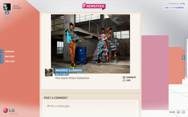 Facebook newsfeed goes 3D with new LG app