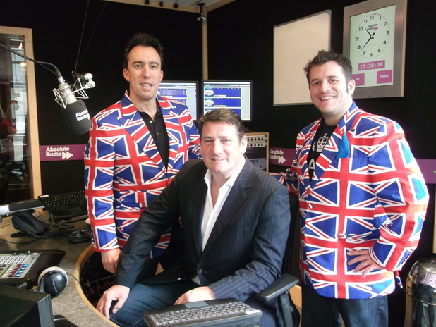 Tony Hadley, Christian O'Connell and Scott Frith for Absolute Radio