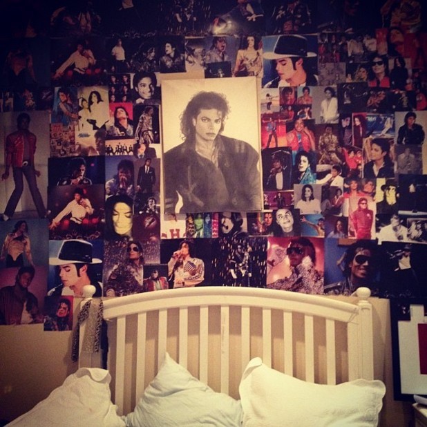 Paris Jackson collage of late father