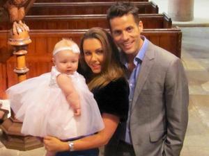 Michelle Heaton with her husband Hugh and their baby daughter Faith