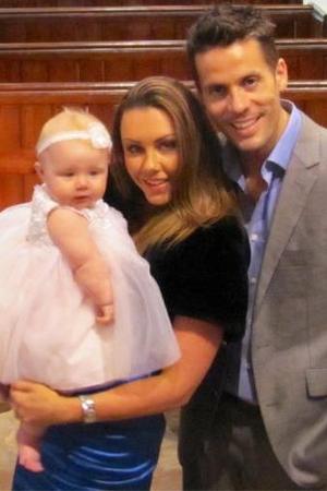 Michelle Heaton with her husband Hugh and their baby daughter Faith