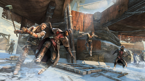 Assassin's Creed 3 naval warfare in fight