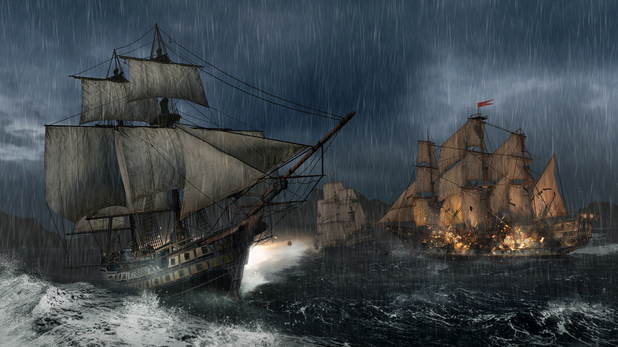 Assassin's Creed 3 naval warfare in sea