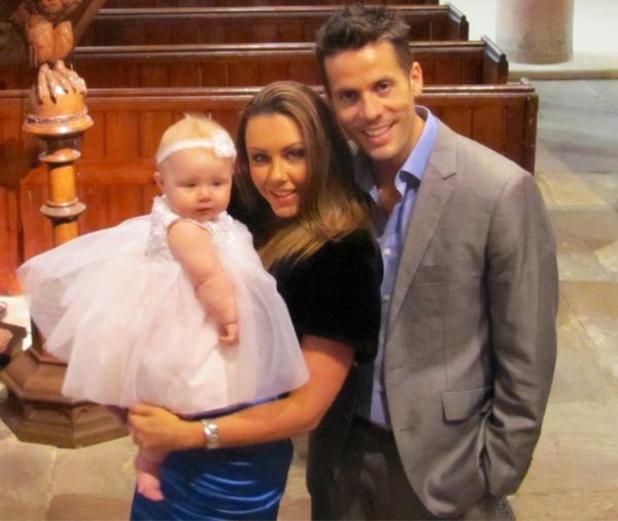 Michelle Heaton with her husband Hugh and their baby daughter Faith