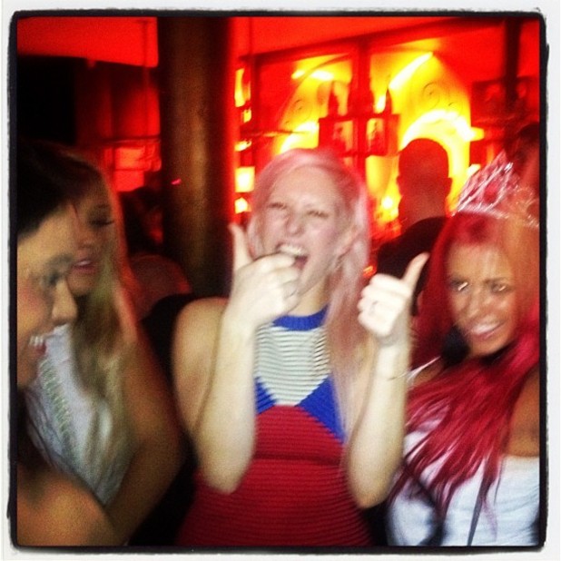 Ellie Goulding with the cast of Geordie Shore