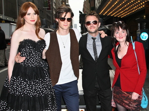Karen Gillan, Matt Smith, Chris Hardwick and Caroline Skinner arrive for the screening.