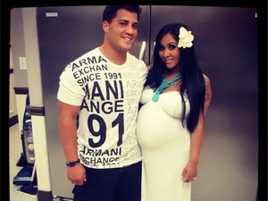 Nicole "Snooki" Polizzi with fiance Jionni LaValle