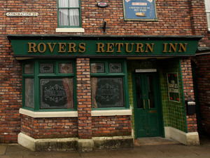 A general view of the Rovers Return Inn on the set of Coronation Street