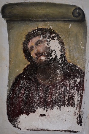 'Restoration' of Elias Garcia Martinez's Ecce Homo painting, as posted on the Centro de estudios borjanos  cesbor.blogspot.co.uk
