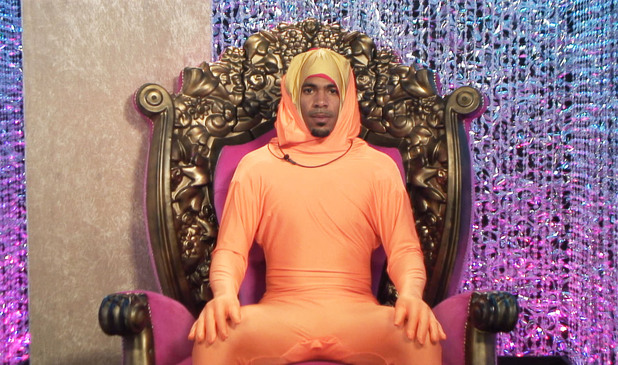 MC Harvey in his Zentai suit 