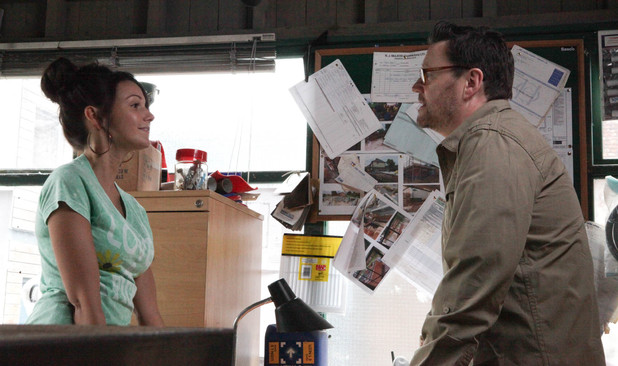 Tina proves herself as a useful asset to Owen after he reluctantly gives her a trial shift for the book keeping job