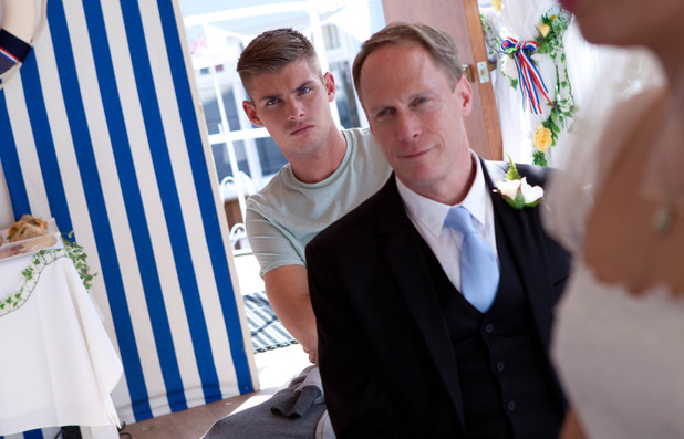 Ste watches as Dough marries Leanne.