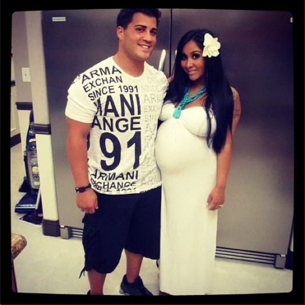Nicole "Snooki" Polizzi with fiance Jionni LaValle