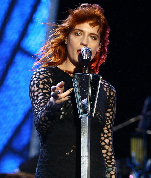 Florence Welch performs on day one of Reading Festival.