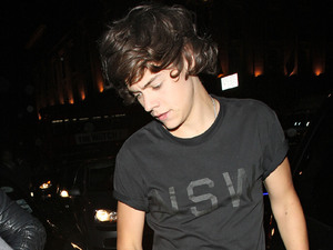 Harry Styles arriving at Mahiki nightclub.