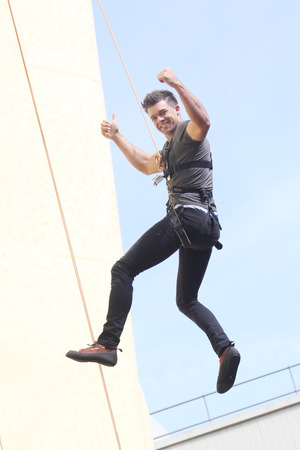 Leandro Penna
Walker's deep ridged crisps - Britain's tallest climbing wall challenge - photocall, held at the Old Truman Brewery
London