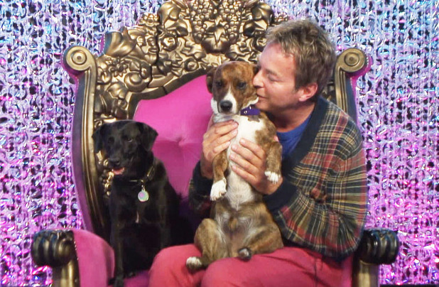 Julian gets to see his dogs.