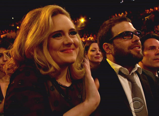 Adele Adkins and boyfriend Simon Konecki
The 54th Annual Grammy Awards on CBS
LL Cool J hosts music's biggest night which celebrates and honors excellence in the recording industry
USA - 12.02.12
Supplied by WENN.comWENN does not claim any ownership including but not limited to Copyright or License in the attached material. Any downloading fees charged by WENN are for WENN's services only, and do not, nor are they intended to, convey to the user any ownership of Copyright or License in the material. By publishing this material you expressly agree to indemnify and to hold WENN and its directors, shareholders and employees harmless from any loss, claims, damages, demands, expenses (including legal fees), or any causes of action or allegation against WENN arising out of or connected in any way with publication of the material.